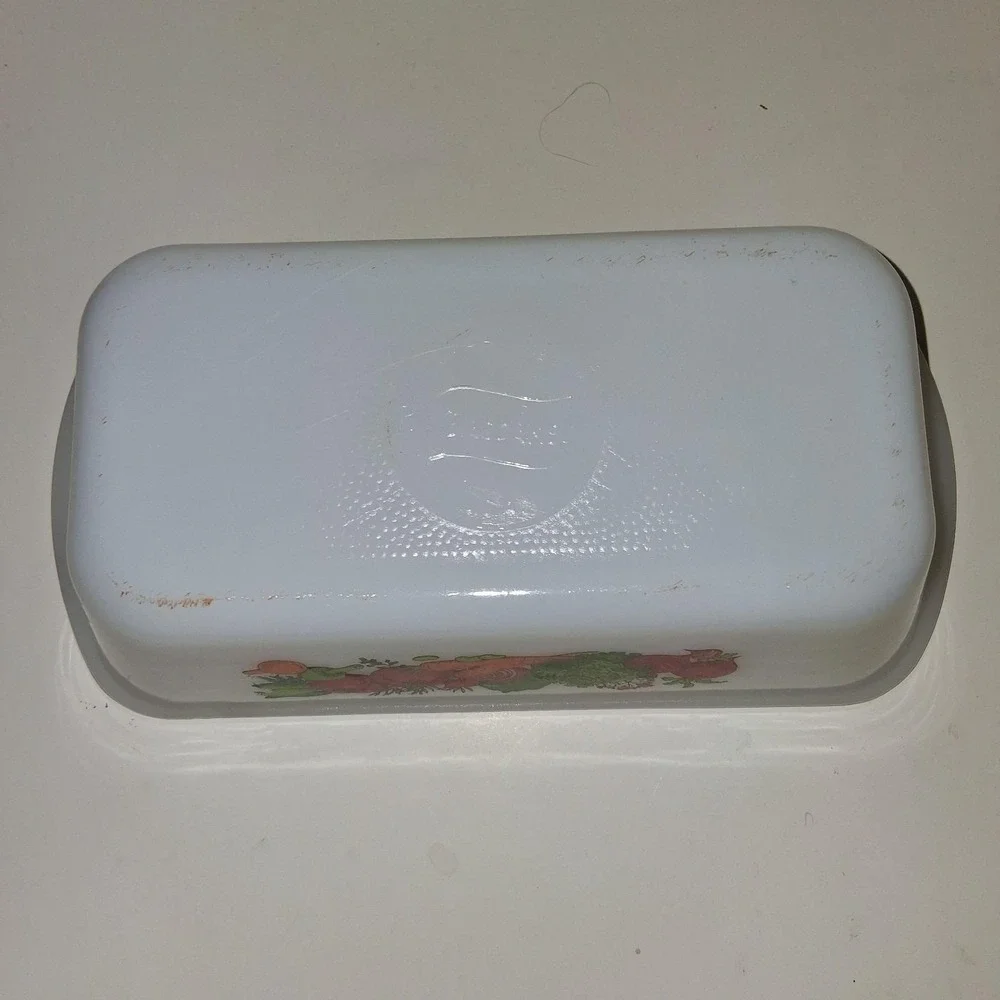 Vintage GLASBAKE Garden Vegetable Loaf Pan 1.5 Quart J522 - Picture 6 of 6